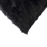 18" Black Wool Throw Pillow - Homeroots