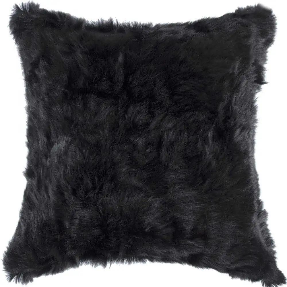 18" Black Wool Throw Pillow - Homeroots - Flyclothing LLC