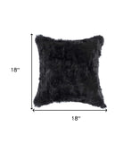 18" Black Wool Throw Pillow - Homeroots - Flyclothing LLC