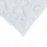 5" X 12" X 20" 100% Natural Rabbit Fur White Pillow - Homeroots - Flyclothing LLC
