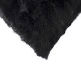 12" X 20" Black Wool Throw Pillow - Homeroots - Flyclothing LLC