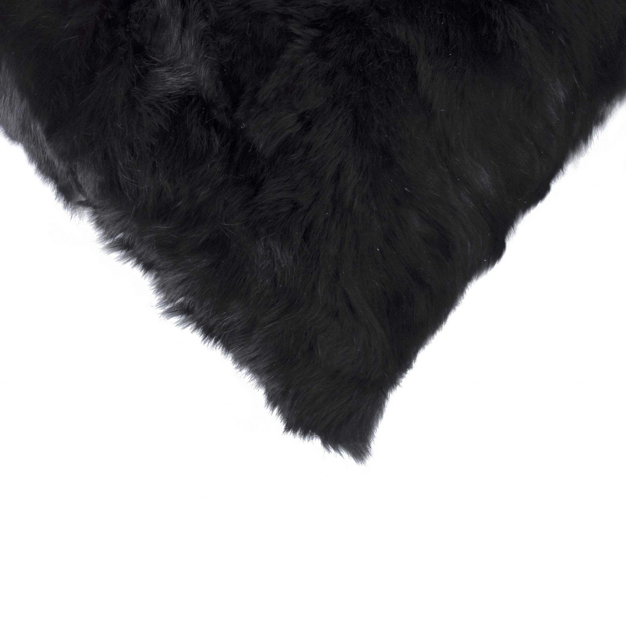 12" X 20" Black Wool Throw Pillow - Homeroots - Flyclothing LLC