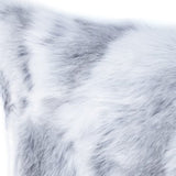 5" X 12" X 20" 100% Natural Rabbit Fur Grey Pillow - Homeroots - Flyclothing LLC
