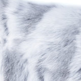 5" X 12" X 20" 100% Natural Rabbit Fur Grey Pillow - Homeroots - Flyclothing LLC