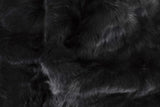 Black Knitted Rabbit Solid Color Plush Reversable Throw - Homeroots - Flyclothing LLC