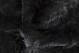Black Knitted Rabbit Solid Color Plush Reversable Throw
