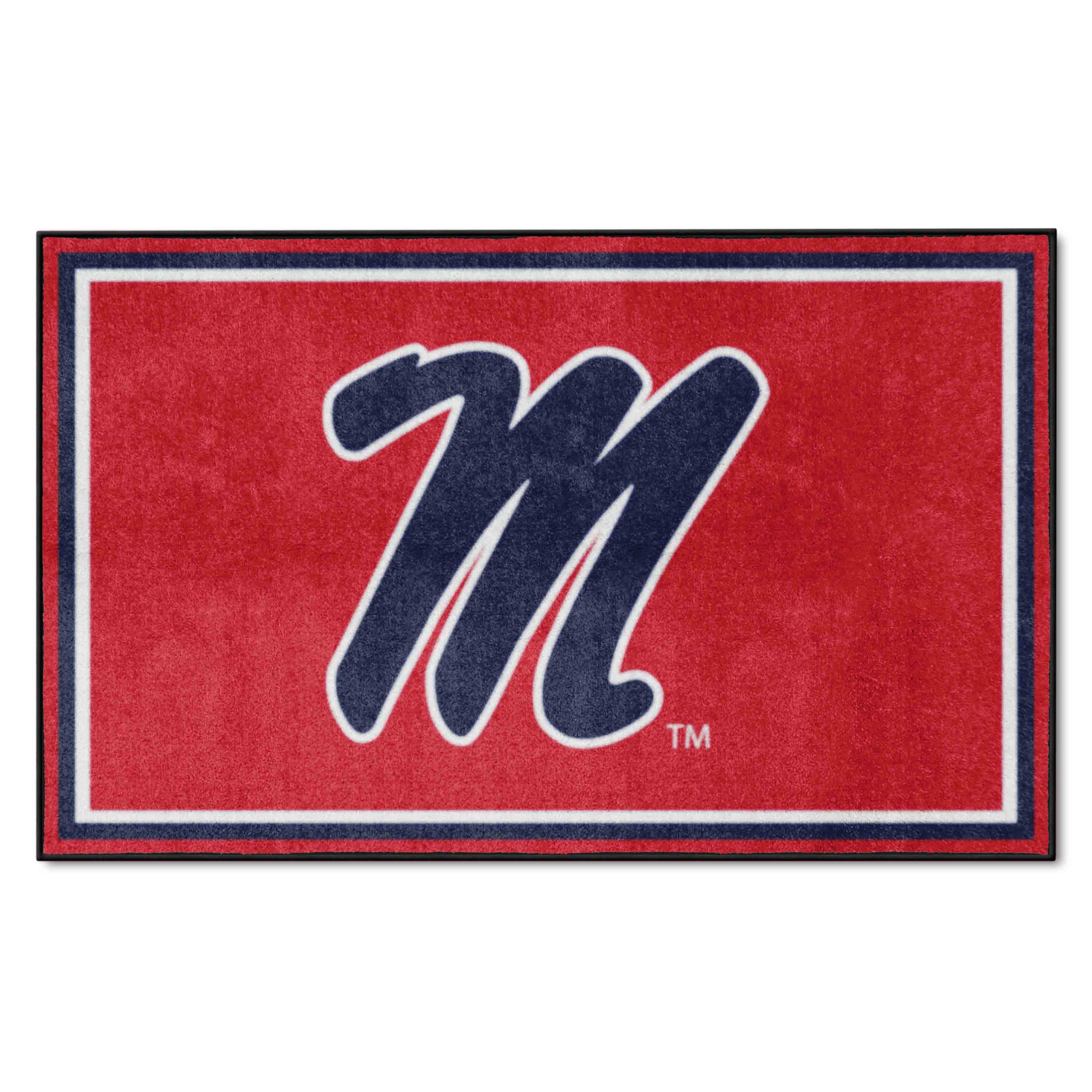 Ole Miss Rebels 4ft. x 6ft. Plush Area Rug - Ole Miss