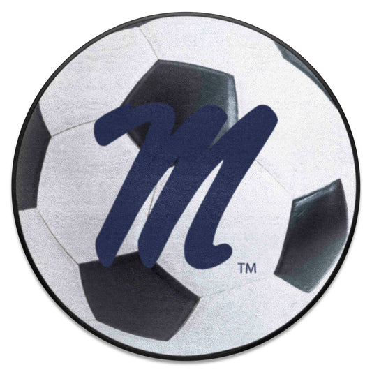 Ole Miss Rebels Soccer Ball Rug - 27in. Diameter - Ole Miss