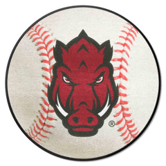 Arkansas Razorbacks Baseball Rug - 27in. Diameter - Arkansas