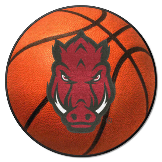 Arkansas Razorbacks Basketball Rug - 27in. Diameter - Arkansas