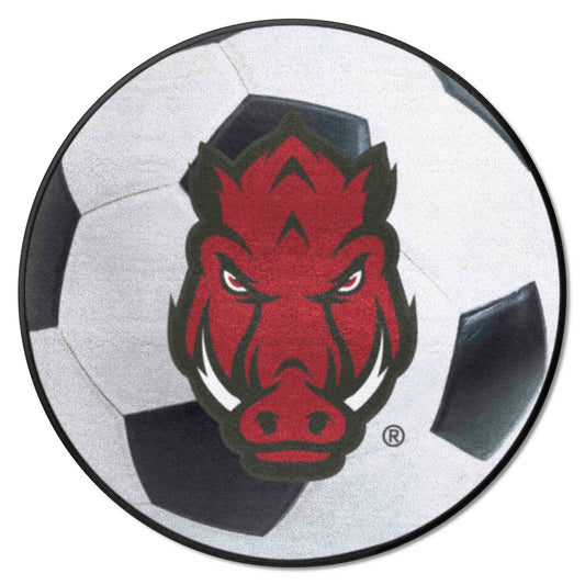 Arkansas Razorbacks Soccer Ball Rug - 27in. Diameter - Arkansas