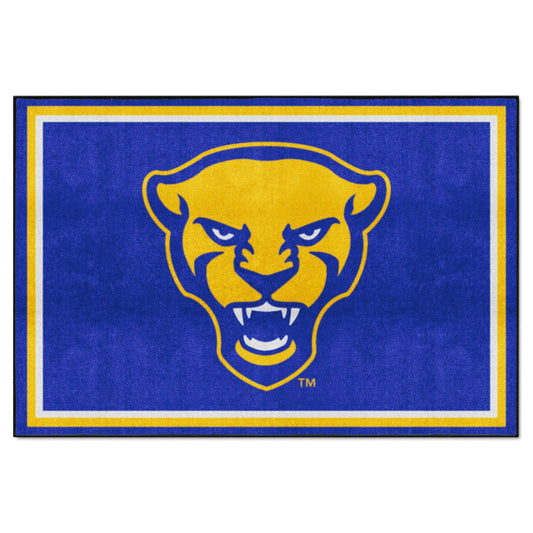 Pitt Panthers 5ft. x 8 ft. Plush Area Rug, Panther Logo - Pitt