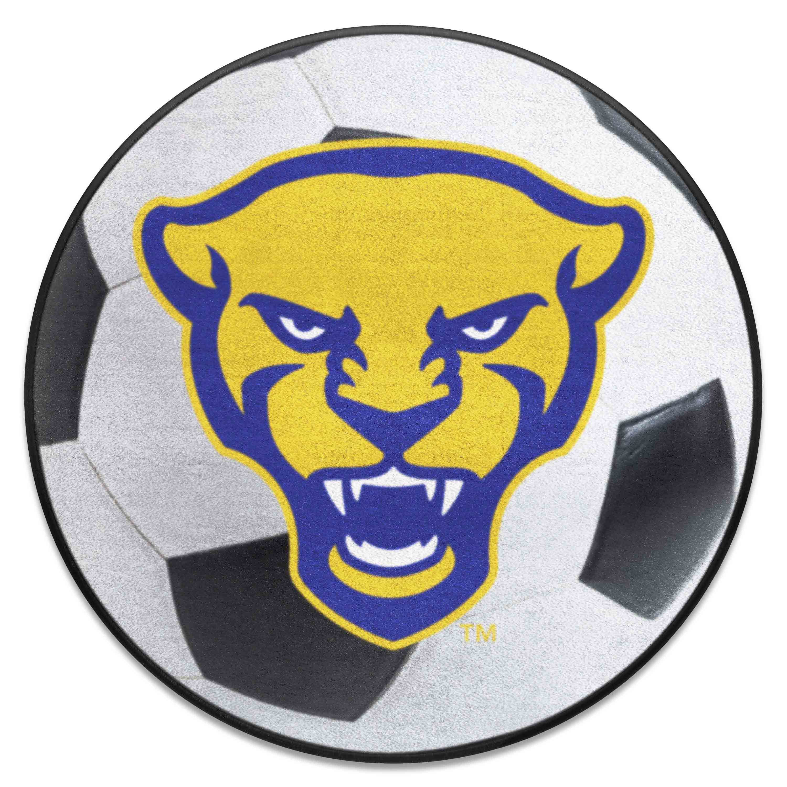 Pitt Panthers Soccer Ball Rug, Panther Logo - 27in. Diameter - Pitt