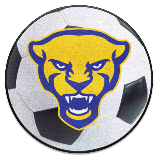 Pitt Panthers Soccer Ball Rug, Panther Logo - 27in. Diameter - Pitt