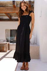 Ruffled Smocked Ruffle Hem Sleeveless Dress - Trendsi