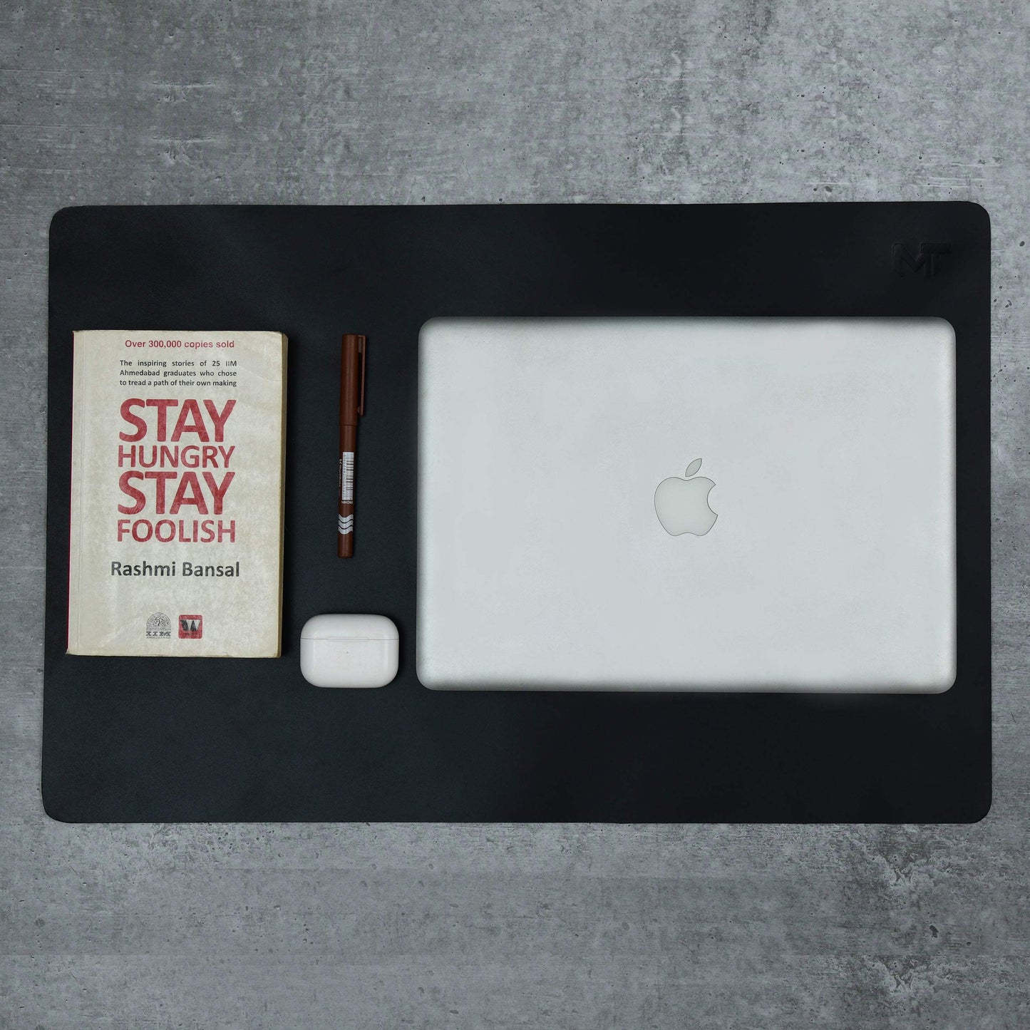 Noir Opulence Black Leather Desk Mat + Mouse Pad - Classy Leather Bags - Flyclothing LLC