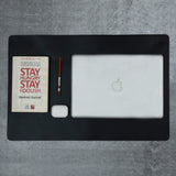 Noir Opulence Black Leather Desk Mat + Mouse Pad - Classy Leather Bags - Flyclothing LLC