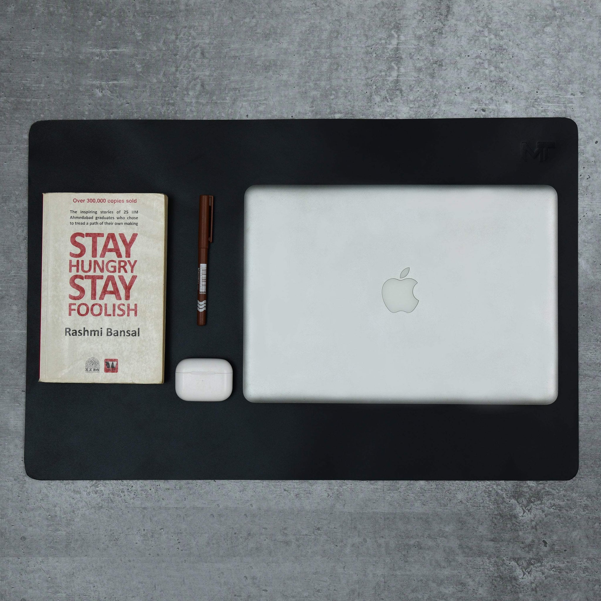 Noir Opulence Black Leather Desk Mat + Mouse Pad - Classy Leather Bags - Flyclothing LLC