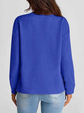 Full Size Texture Round Neck Long Sleeve Sweatshirt - Trendsi - Flyclothing LLC