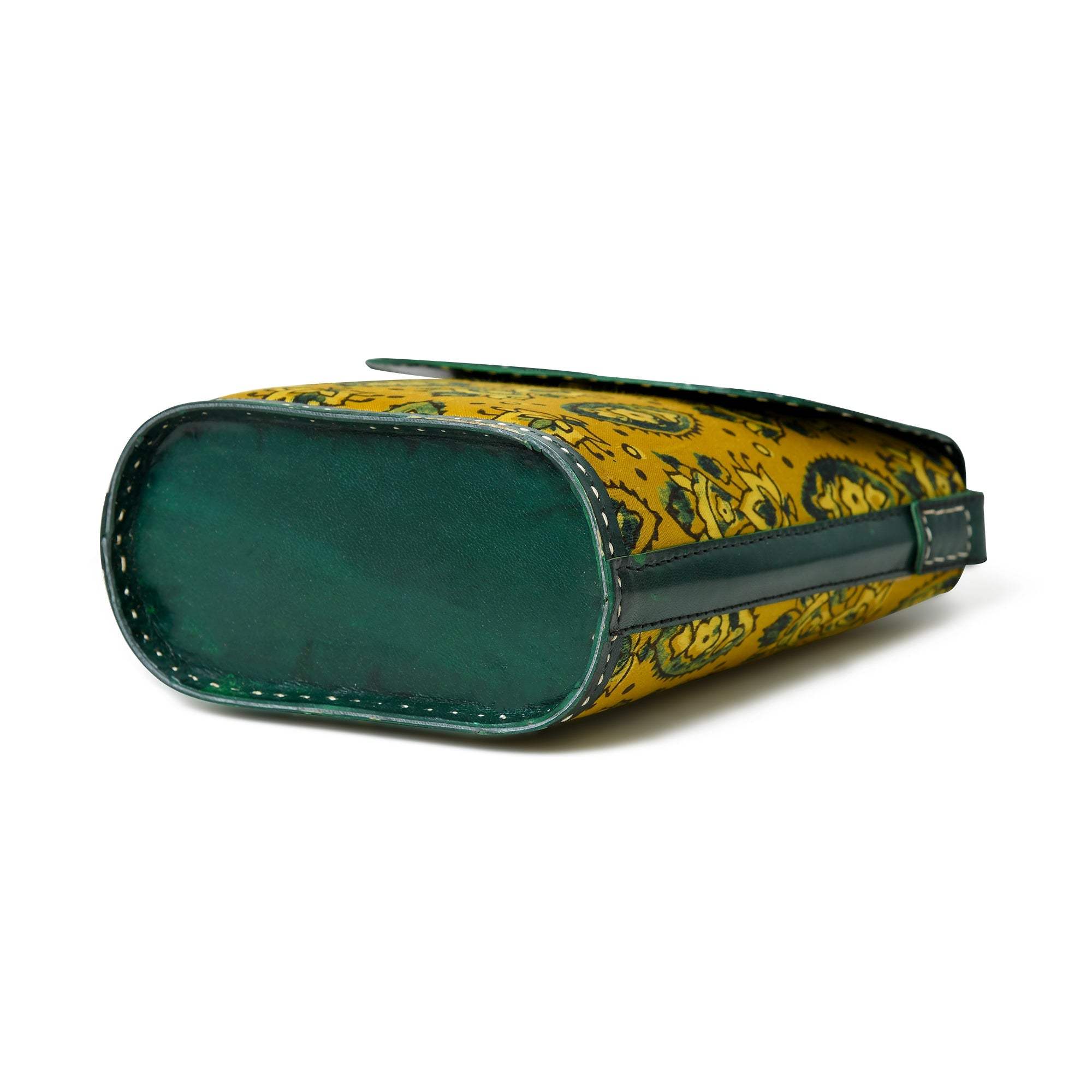 Vibrant Heritage Ajrakh Satchel - Classy Leather Bags - Flyclothing LLC