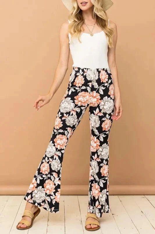 And The Why Wrinkle-Free Stretch Bell Bottom Flare Pants - Trendsi