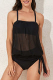 Square Neck Spaghetti Strap Tankini Set - Trendsi - Flyclothing LLC
