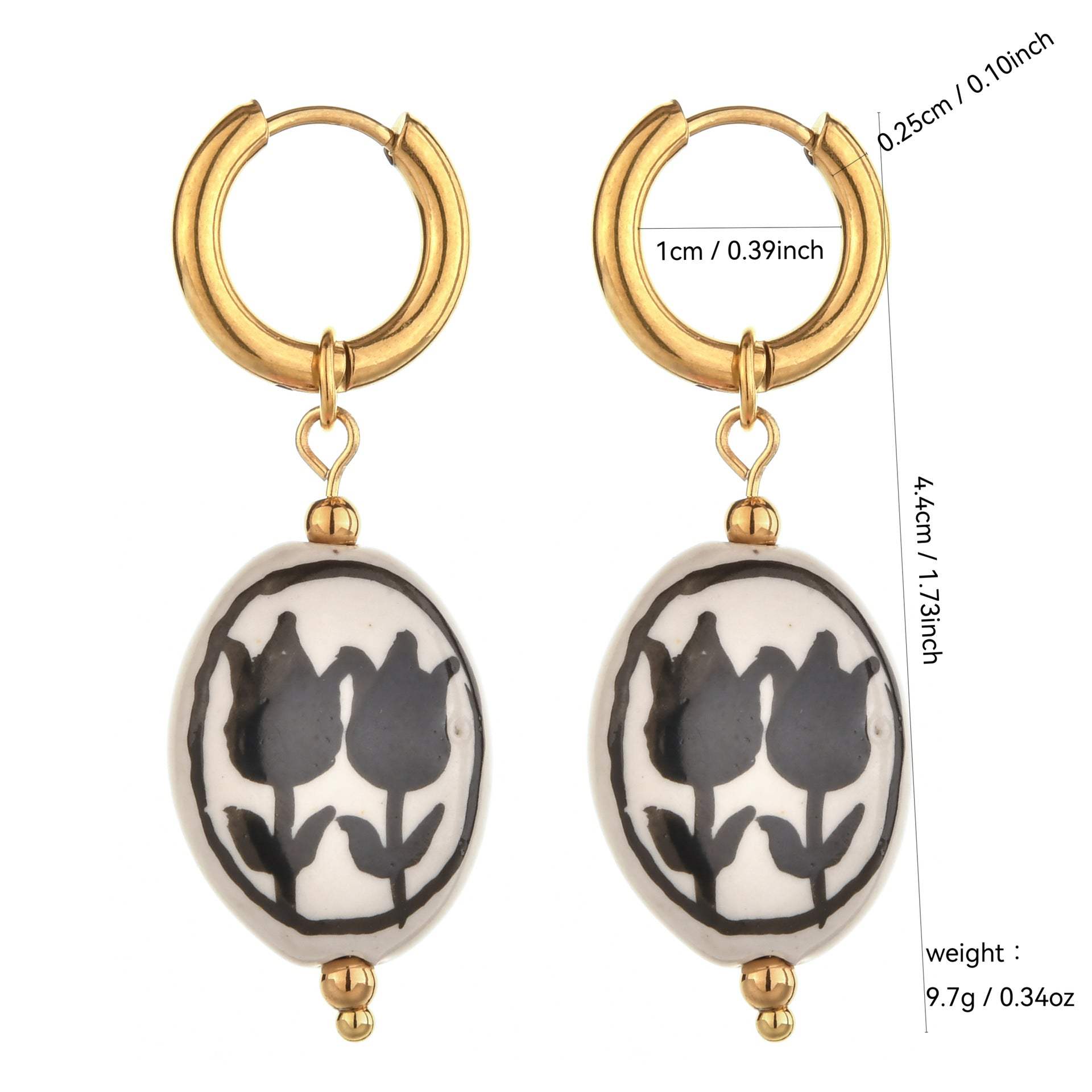 Lustrous Heart-Shaped Stainless Steel Earrings For Women - My Store - Flyclothing LLC