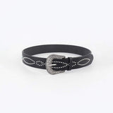 PU Leather Rhinestone Belt - Trendsi - Flyclothing LLC
