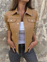 Button Front Closure Denim Jacket - Trendsi - Flyclothing LLC