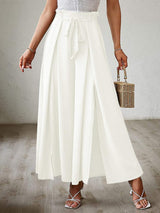 Tied Slit Wide Leg Pants - Trendsi - Flyclothing LLC