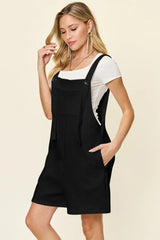 Double Take Full Size Texture Sleeveless Romper - Trendsi - Flyclothing LLC
