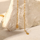 Bohemian Sun Charm Beaded Stainless Steel Necklace - Trendsi - Flyclothing LLC