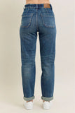Judy Blue Full Size HW Vintage Wash Jeans w/ Drawstring Plus Size - Trendsi