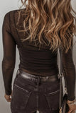 V-Neck Cami and Round Neck Long Sleeve Bodysuit Set - Trendsi