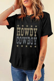 Letter Graphic Round Neck Short Sleeve T-Shirt - Trendsi - Flyclothing LLC