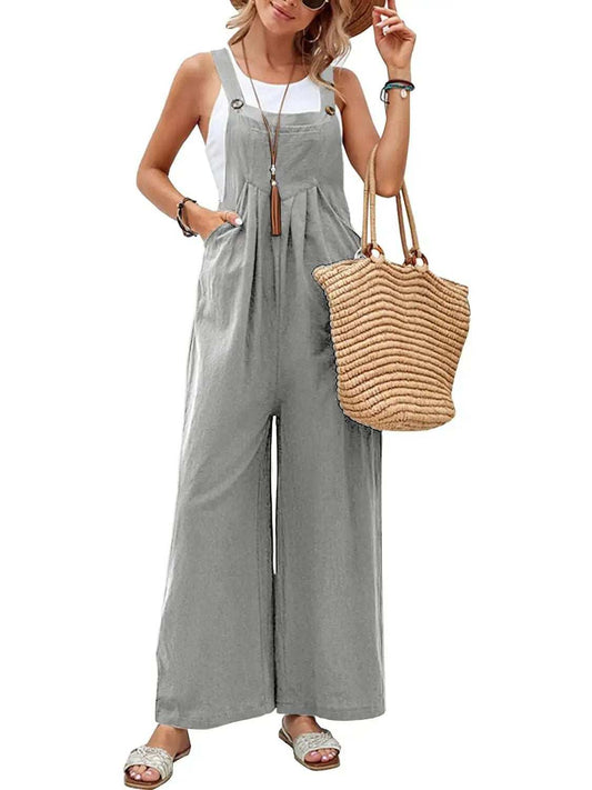 Full Size Square Neck Wide Strap Overalls - Trendsi - Flyclothing LLC