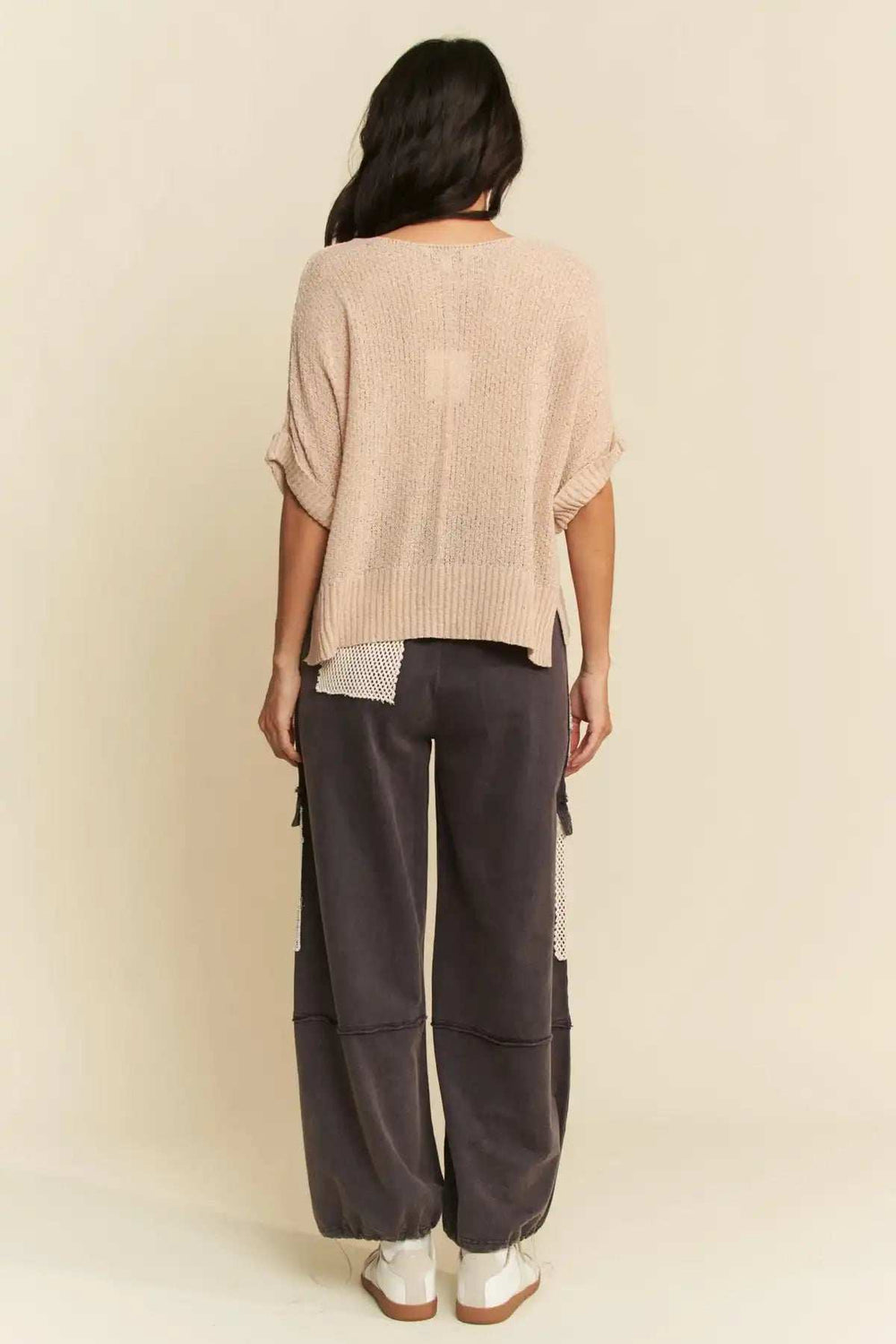 Davi & Dani Sequin American Flag Patch Short Sleeve Knit Top - Trendsi - Flyclothing LLC