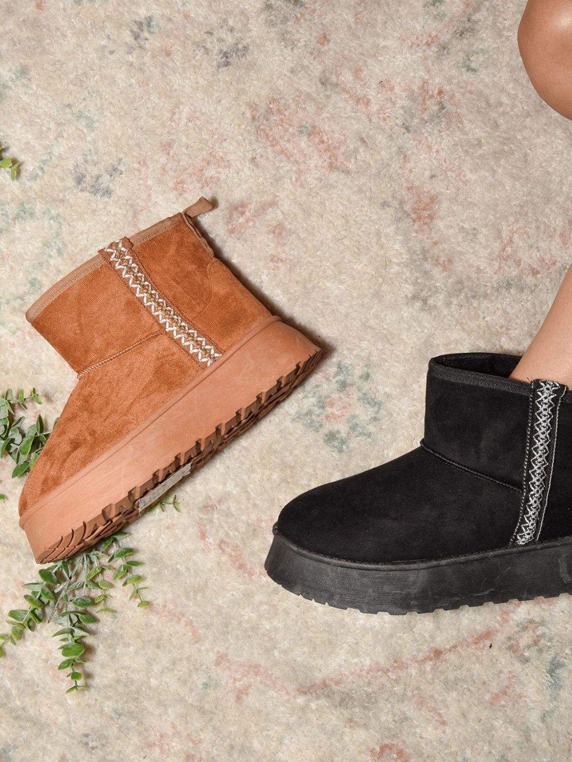 WILD DIVA Round Toe Platform Boots - Trendsi - Flyclothing LLC