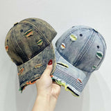 Distressed Adjustable Baseball Cap - Trendsi - Flyclothing LLC