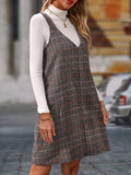 V-Neck Wide Strap Mini Dress - Trendsi