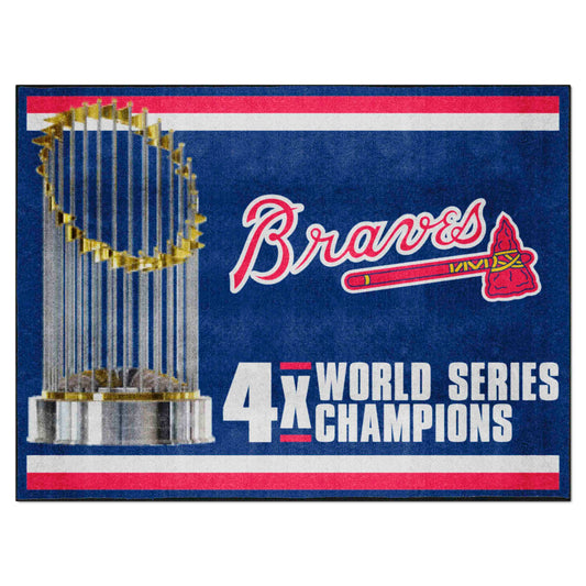 Atlanta Braves Dynasty 8ft. x 10 ft. Plush Area Rug - Atlanta Braves