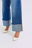 Judy Blue Full Size Distressed High Waist Wide Leg Jeans - Trendsi - Flyclothing LLC