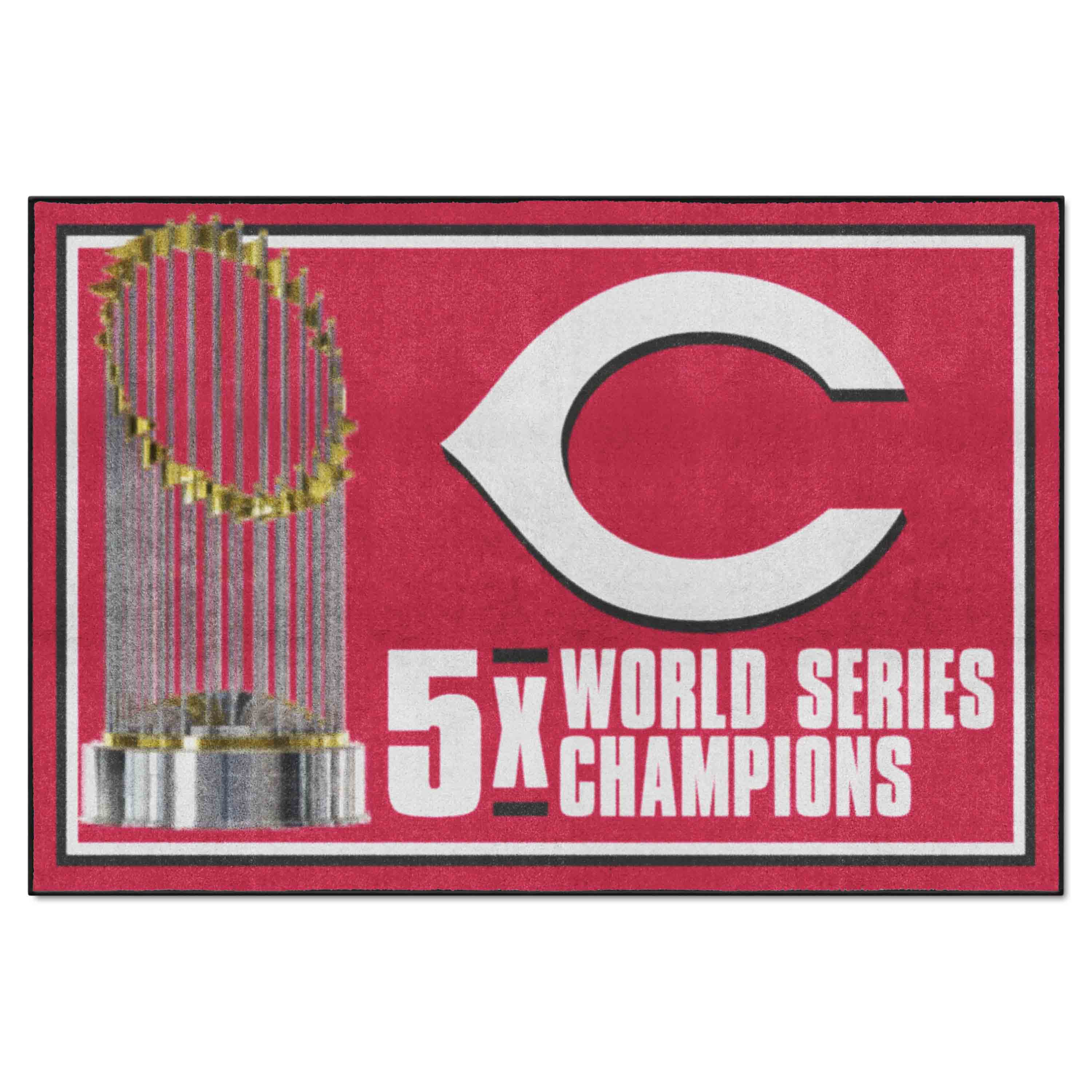 Cincinnati Reds Dynasty 5ft. x 8 ft. Plush Area Rug - Cincinnati Reds