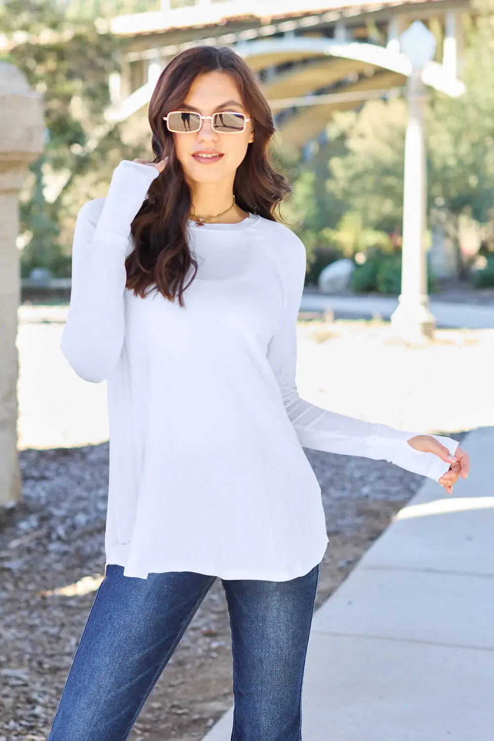 Basic Bae Full Size Round Neck Long Sleeve T-Shirt - ShopBasicbae - Flyclothing LLC
