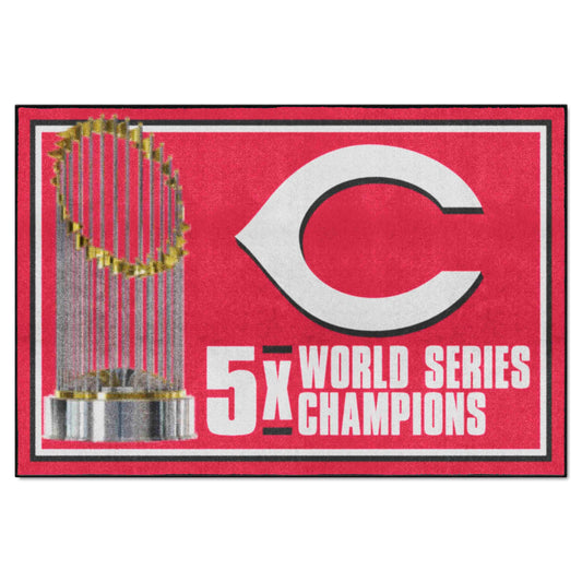 Cincinnati Reds Dynasty 5ft. x 8 ft. Plush Area Rug - Cincinnati Reds