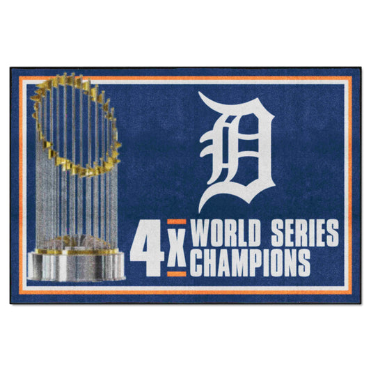 Detroit Tigers Dynasty 5ft. x 8 ft. Plush Area Rug - Detroit Tigers