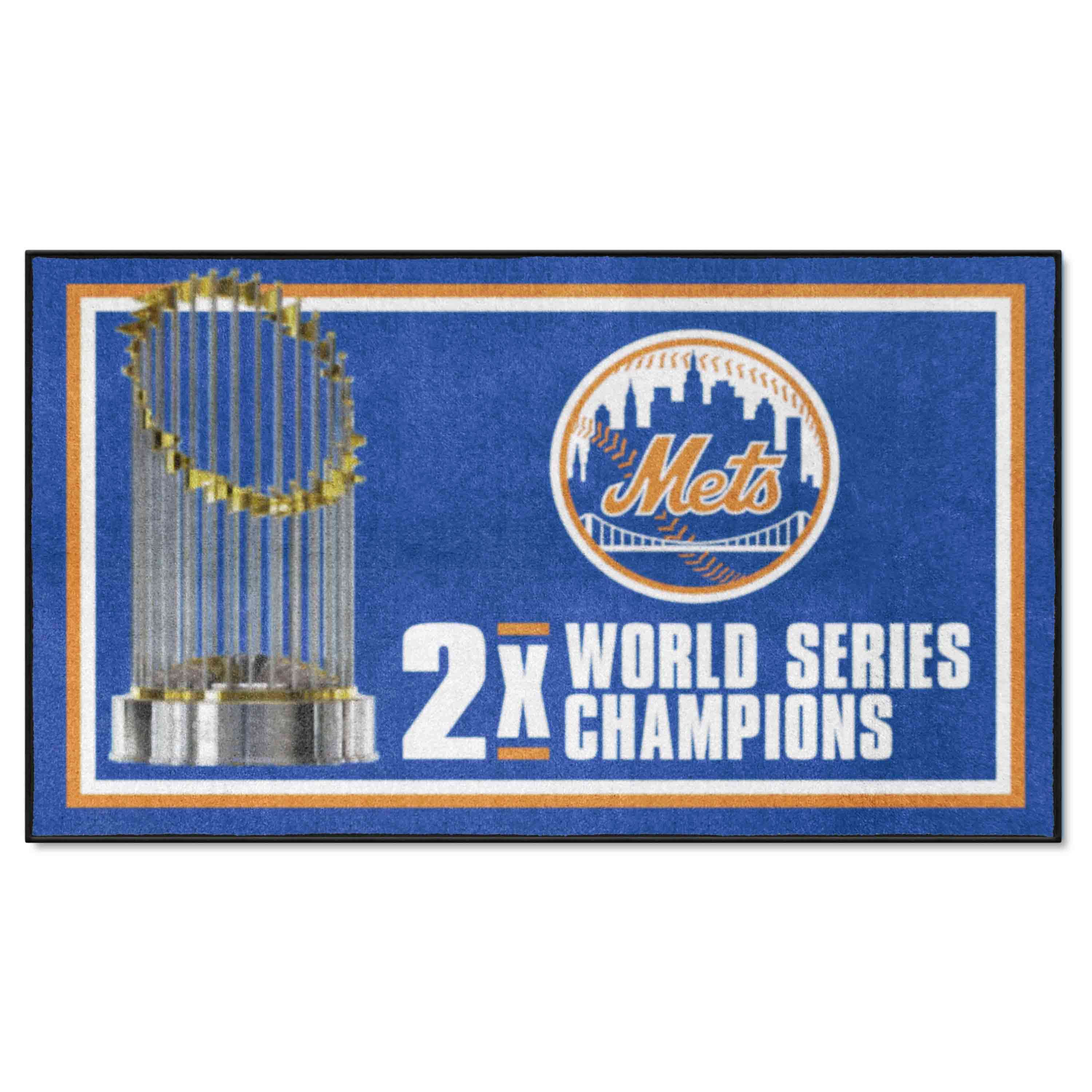 New York Mets Dynasty 3ft. x 5ft. Plush Area Rug - New York Mets