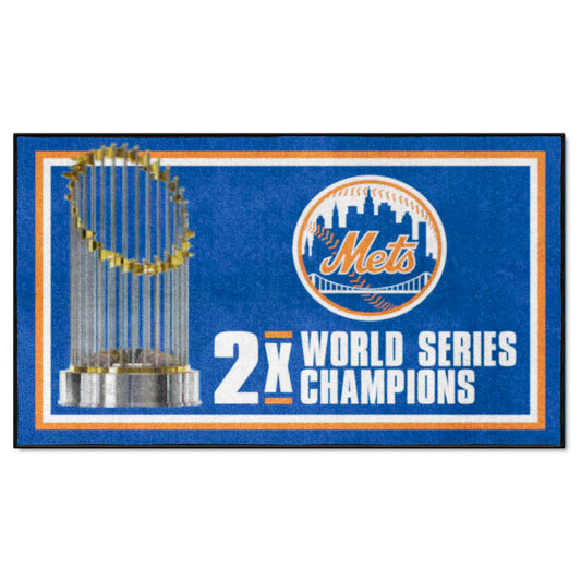 New York Mets Dynasty 3ft. x 5ft. Plush Area Rug - New York Mets
