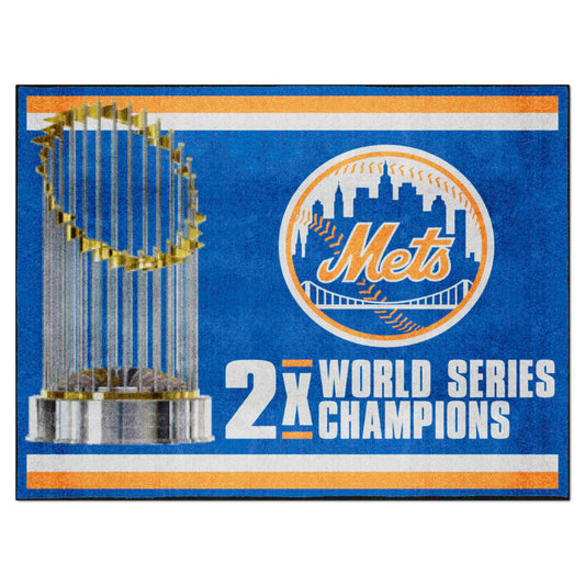New York Mets Dynasty 8ft. x 10 ft. Plush Area Rug - New York Mets