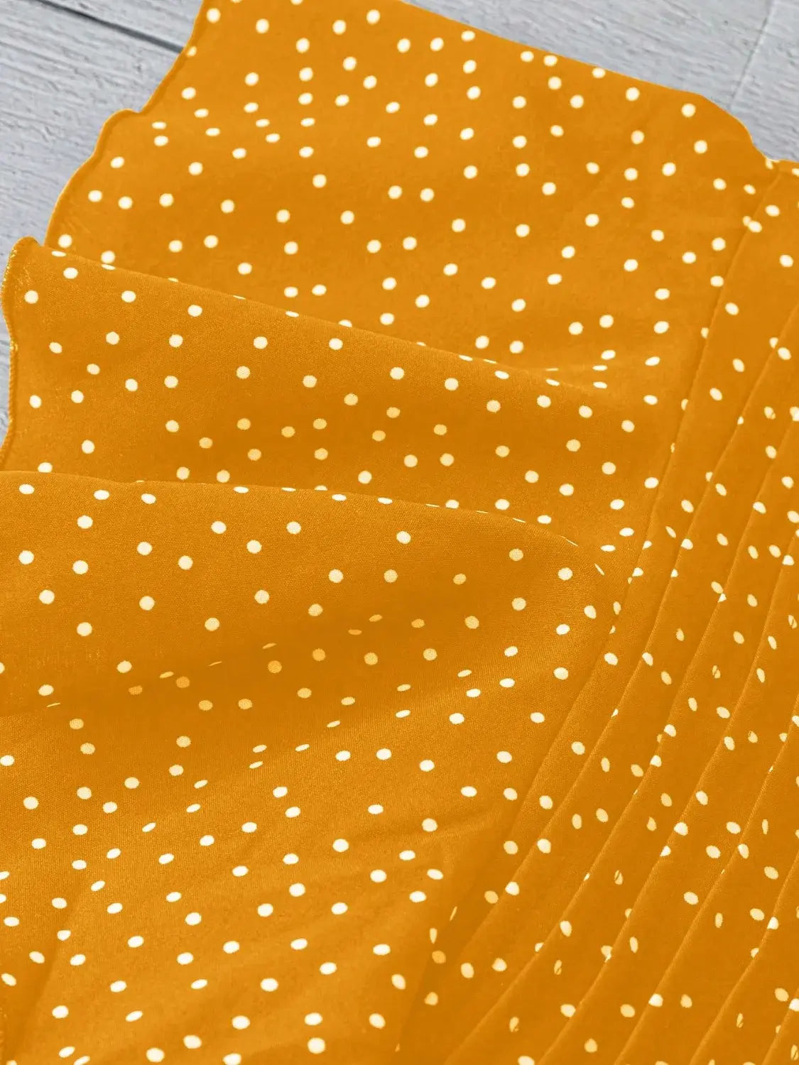 Polka Dot Notched Ruffled Cap Sleeve Blouse - Trendsi - Flyclothing LLC